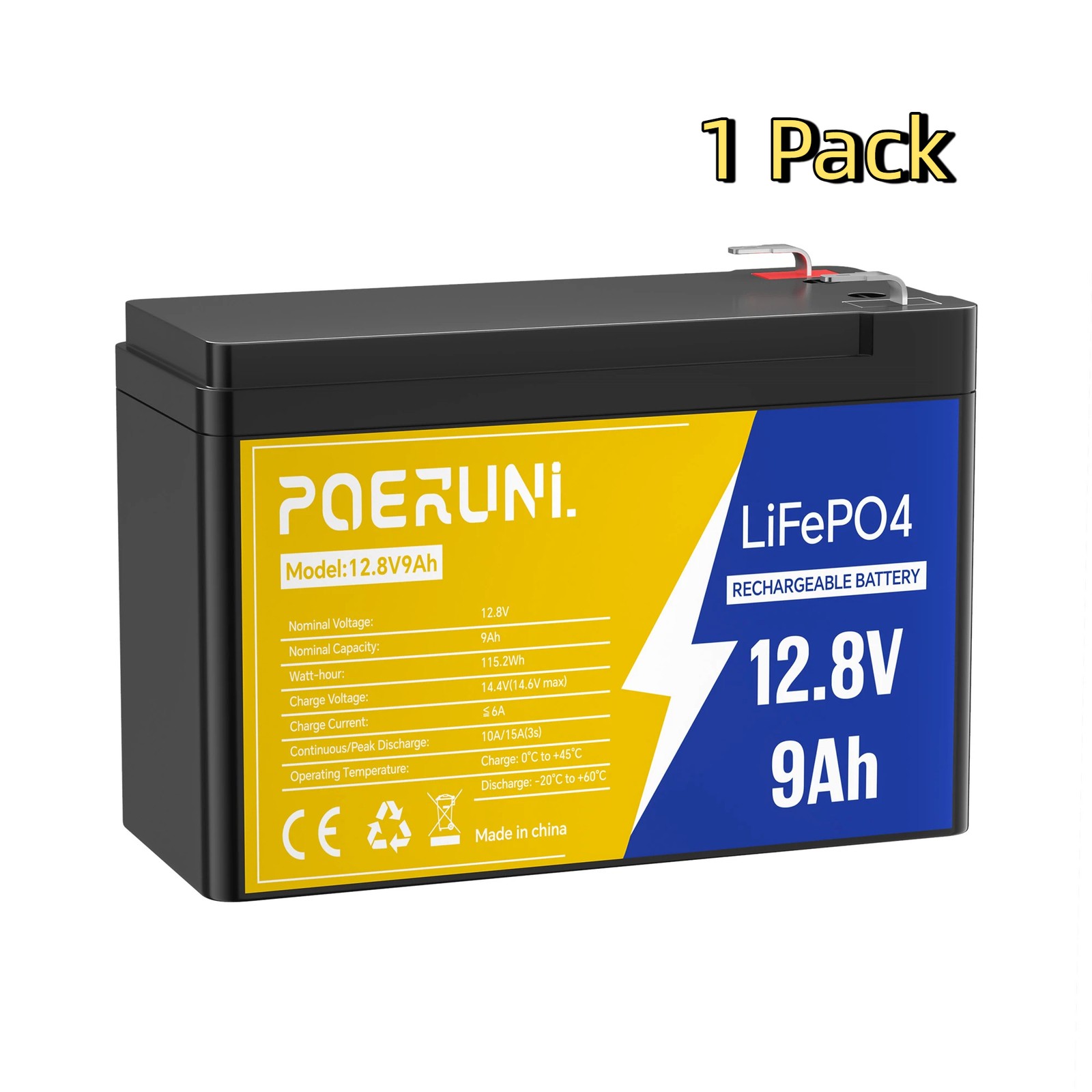 1/2/3/4 Pack 12V 9Ah LiFePO4 Battery Built-in BMS for RV Solar Power NEW Lithium 1/2/3/4 Pack 12V 9Ah LiFePO4 Battery Built-in BMS for RV Solar Power NEW Lithium