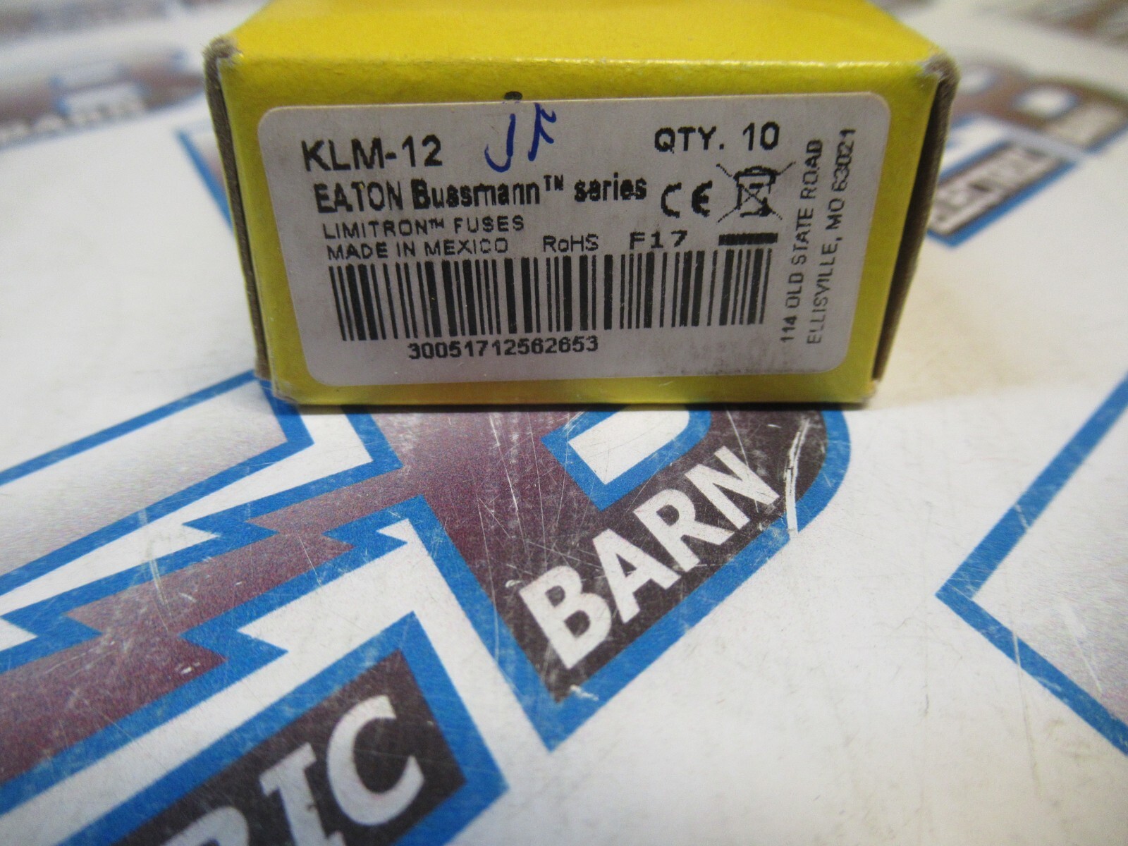 Bussmann KLM-12 Midget Fuses (1 BOX OF 10) 12 Amp 600 Volt Fast Acting -NEW-B Bussmann KLM-12 Midget Fuses (1 BOX OF 10) 12 Amp 600 Volt Fast Acting -NEW-B
