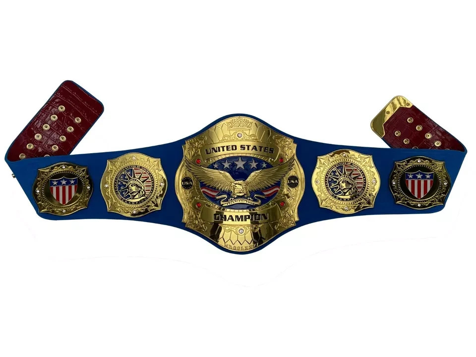 Fandu United States Championship Wrestling Belt 6 MM Zinc Adult Size Replica