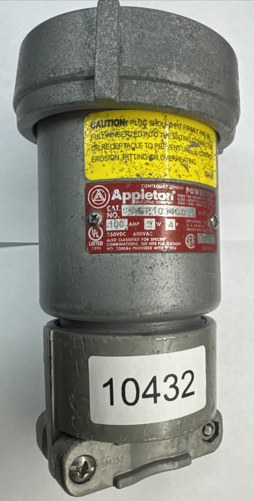 Appleton ACP1034CD Clamping Ring 100A 3-pole 4-wire Plug Shell Only