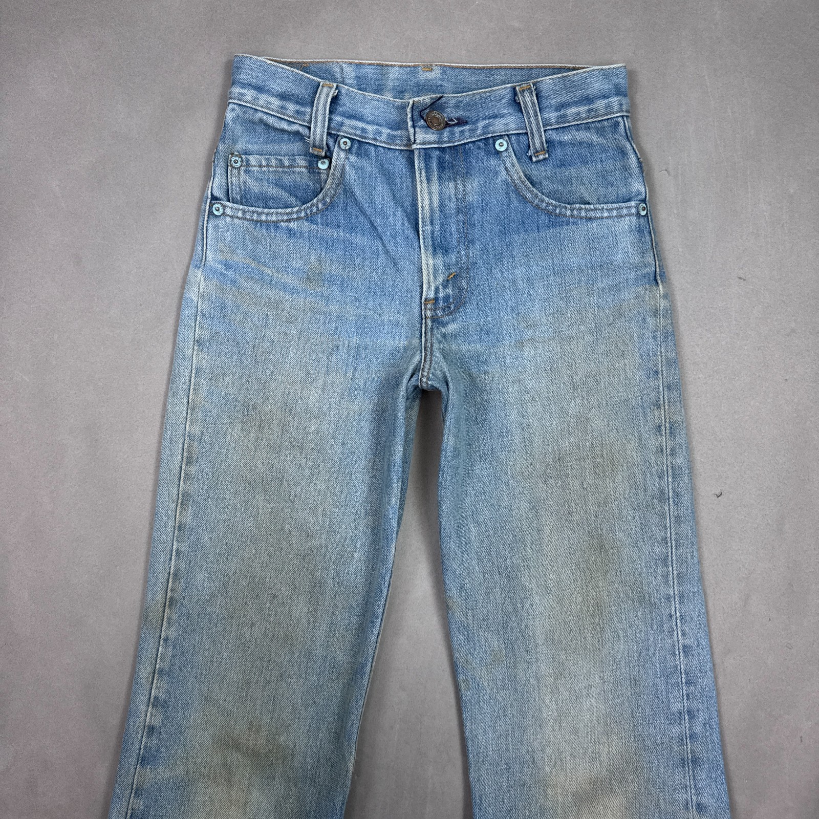 Vintage Levis Jeans Mens 26x29 Blue 80s Made USA Thrashed Faded 917 Workwear