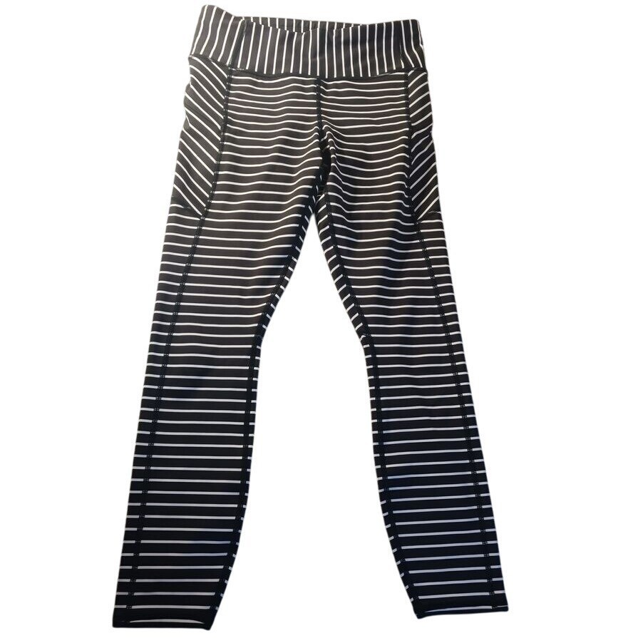 Athleta Salutation Stash Pocket Tight 211056 Womens Small Striped Leggings