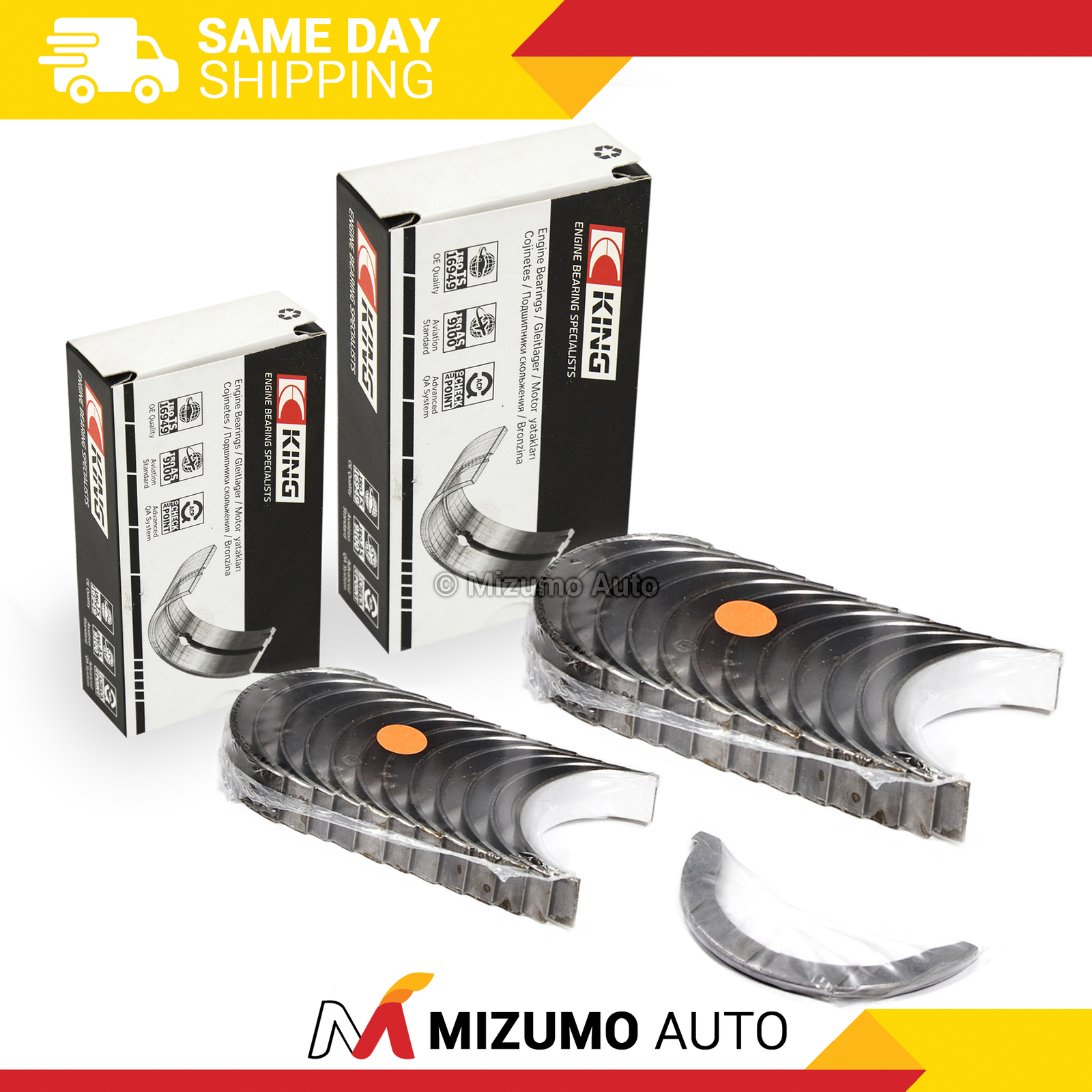 King Main Rod Bearings Fit Honda Acura 2.2L F22A1 F22A4 F22A6 F22B1 H22A1 H23A1