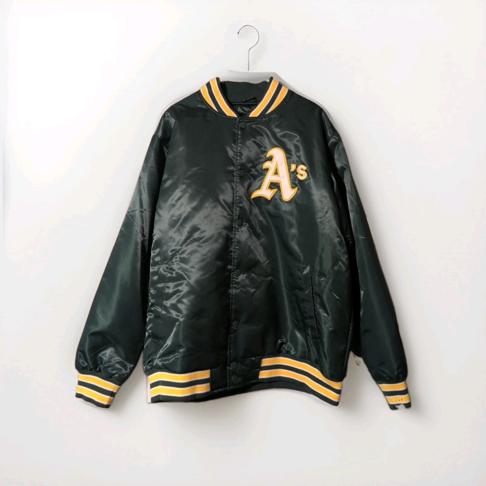Starter Black Label-Carl Banks GIII Oakland A\'s Satin Jacket XXL