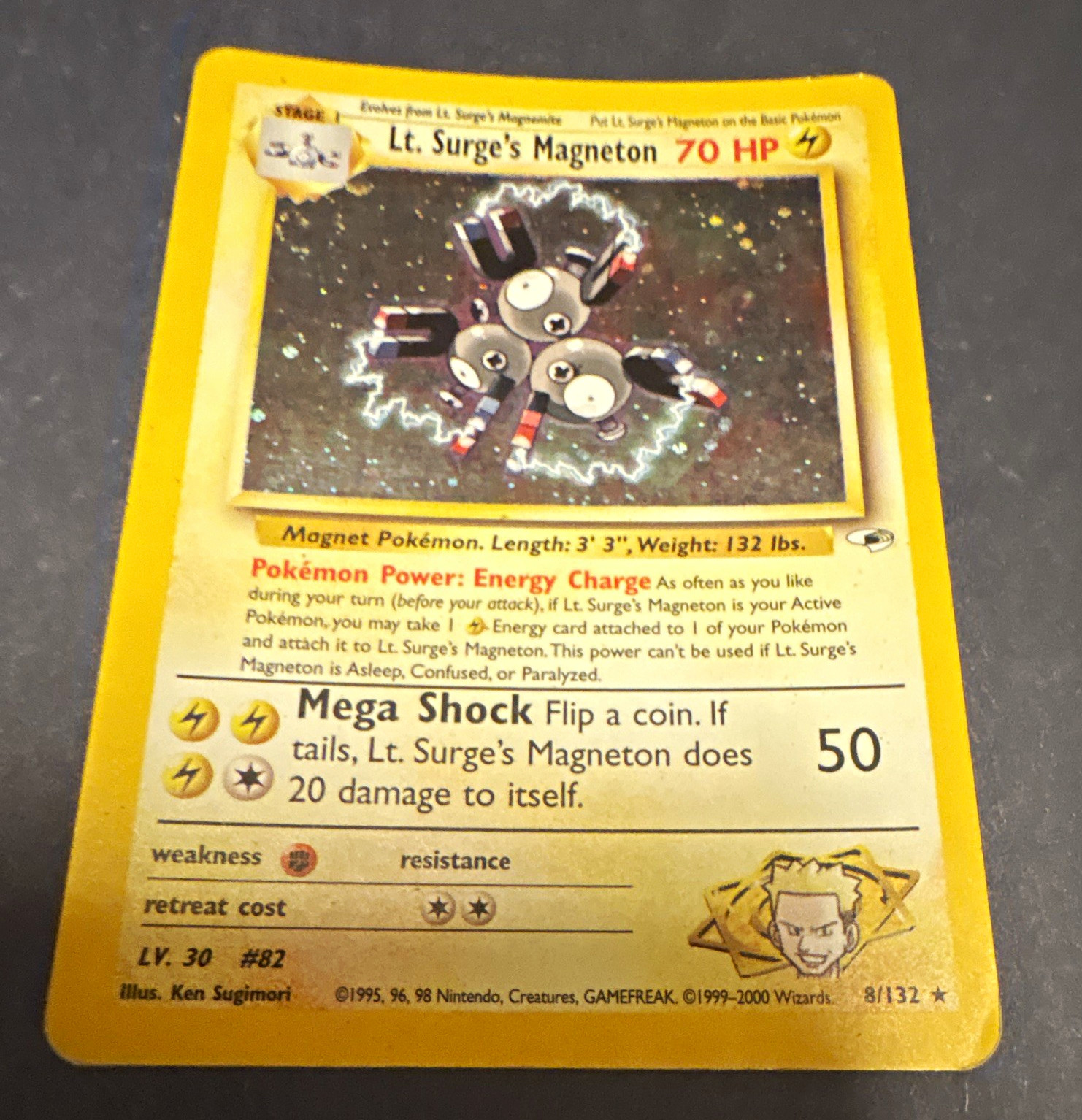 Pokemon TCG Lt. Surge\'s Magneton 8/132 Gym Heroes 1st Edition Holo Rare Pokemon TCG Lt. Surge\'s Magneton 8/132 Gym Heroes 1st Edition Holo Rare