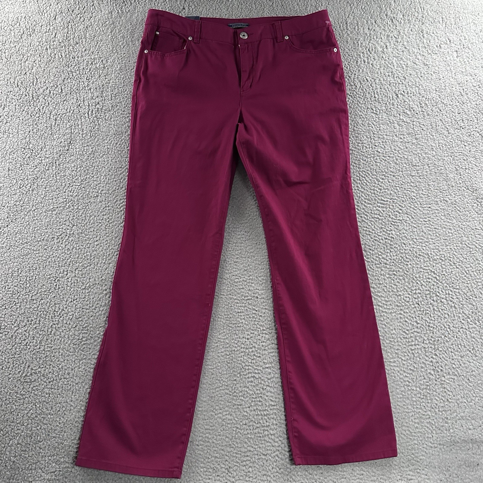 Bandolino Womens Jeans Red Size 16 Samantha Straight Leg Stretch Cotton Blend Bandolino Womens Jeans Red Size 16 Samantha Straight Leg Stretch Cotton Blend