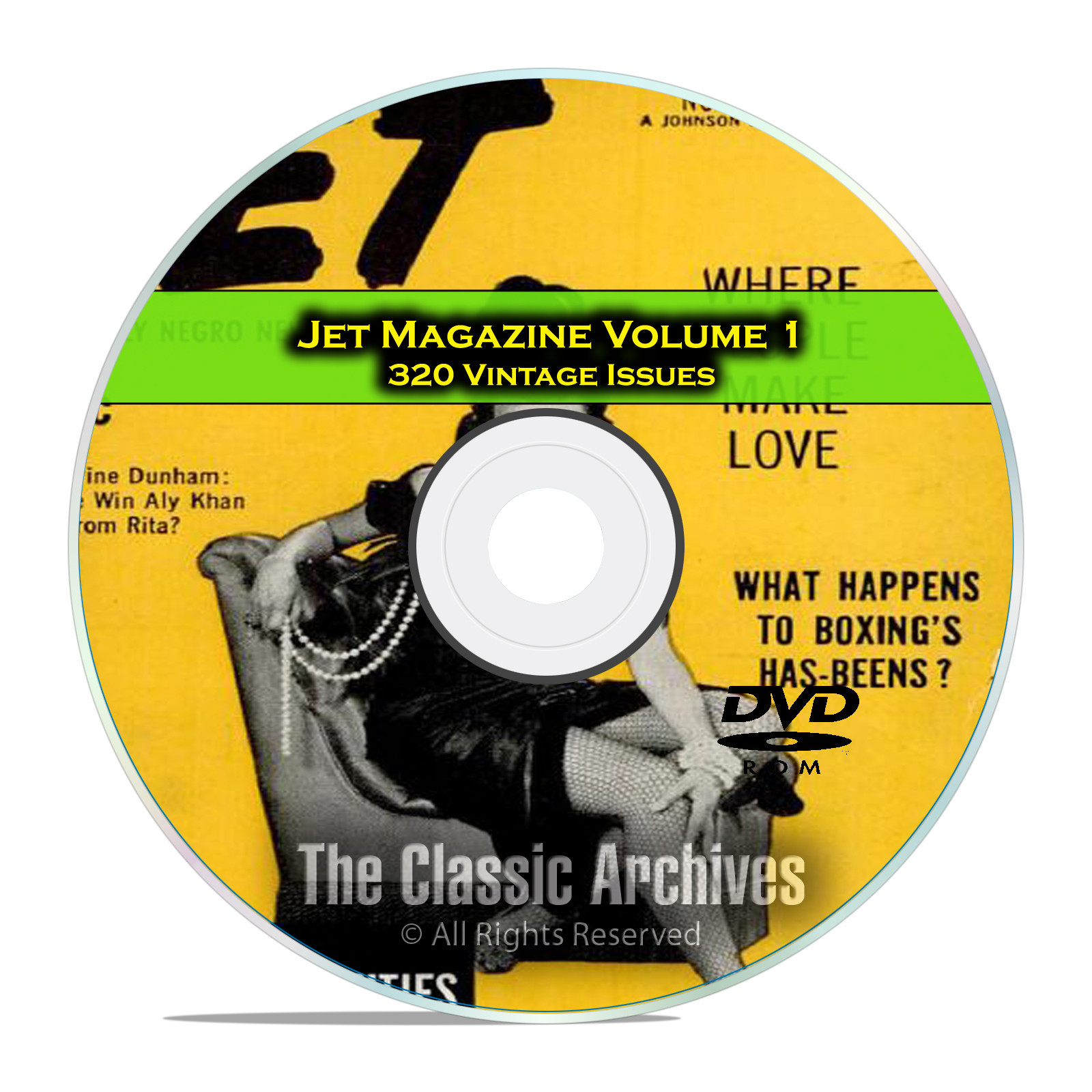 Jet Magazine, Volume 1, 320 Vintage Issues, 1951-1959, DVD C96
