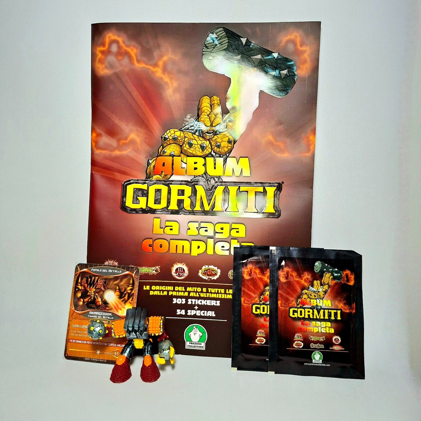 GORMITI Album THE COMPLETE SAGA + 2 Bags + ARMAGEDDON 15 Card Exclusive NEW