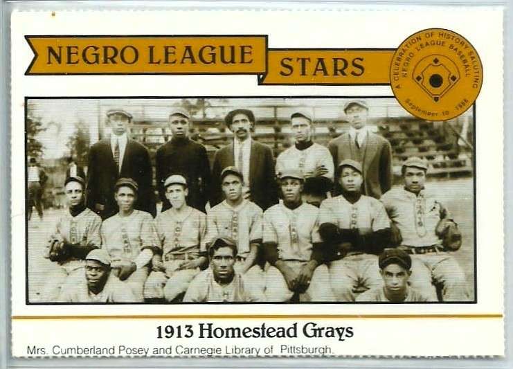 1988 Pittsburgh Baseball Club Negro League All Stars #2 1913 Homestead Grays 1988 Pittsburgh Baseball Club Negro League All Stars #2 1913 Homestead Grays