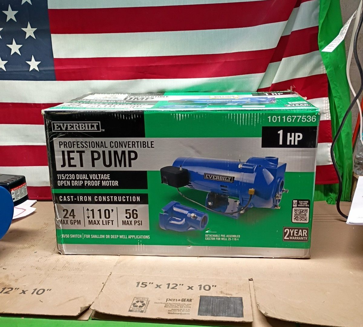 Everbilt 1 HP Professional Convertible Jet Pump NEW OPEN BOX