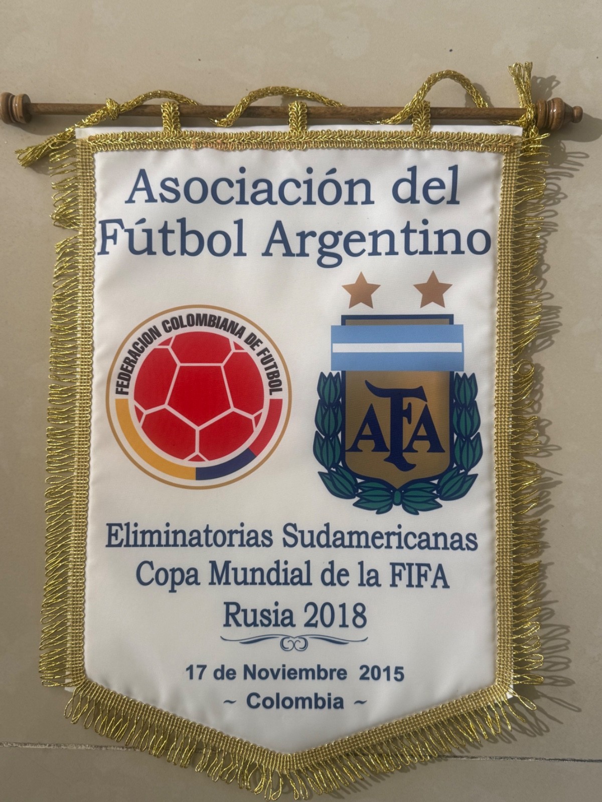ARGENTINA PLAYERS Pennant  QUALIFIERS 2018 vs COLOMBIA
