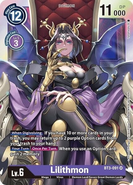 Lilithmon - BT3-091 NM - Digimon TCG