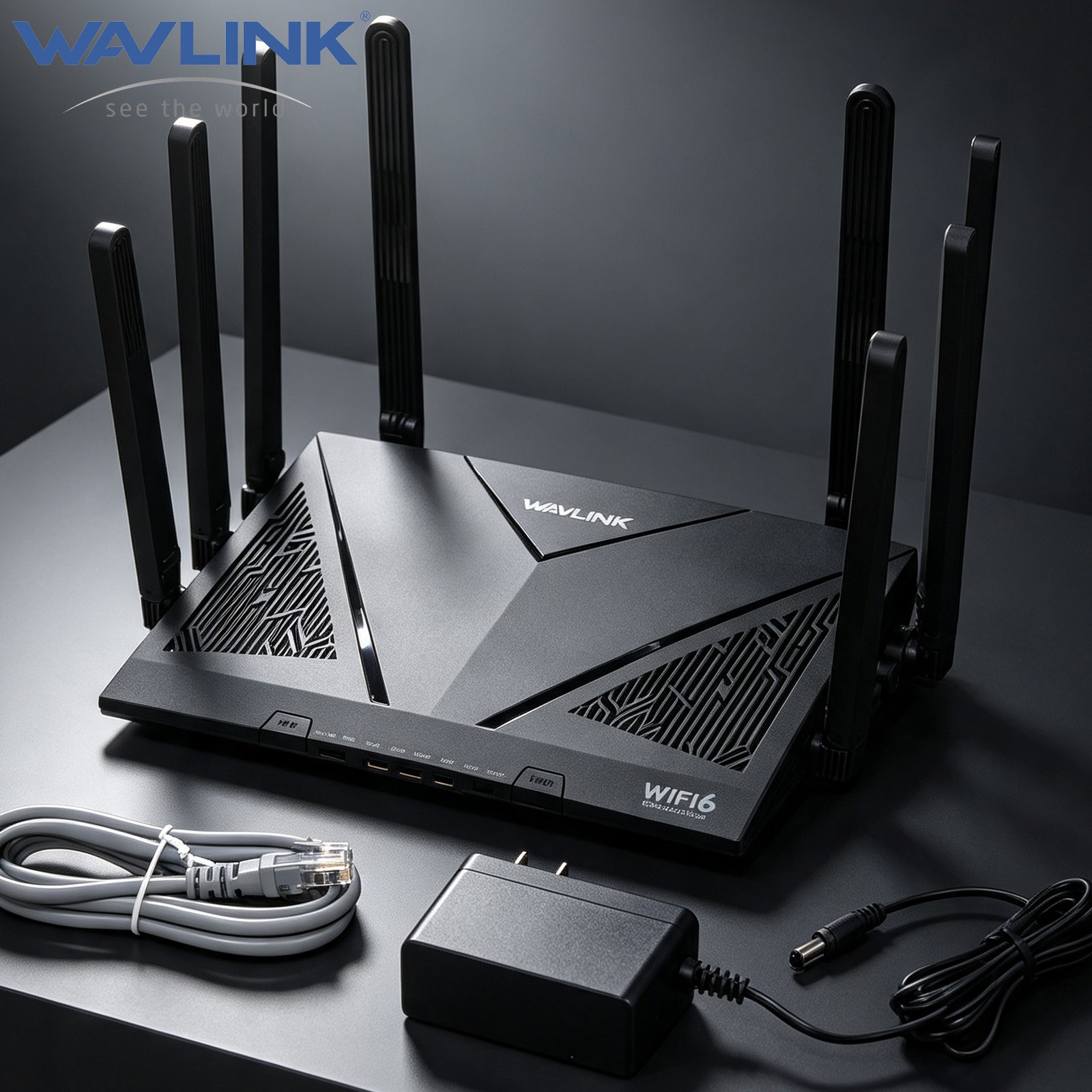 WAVLINK AX6000 WiFi 6 Wireless Router 2.5G WAN 8 Stream WPA3 OpenVPN Smart APP