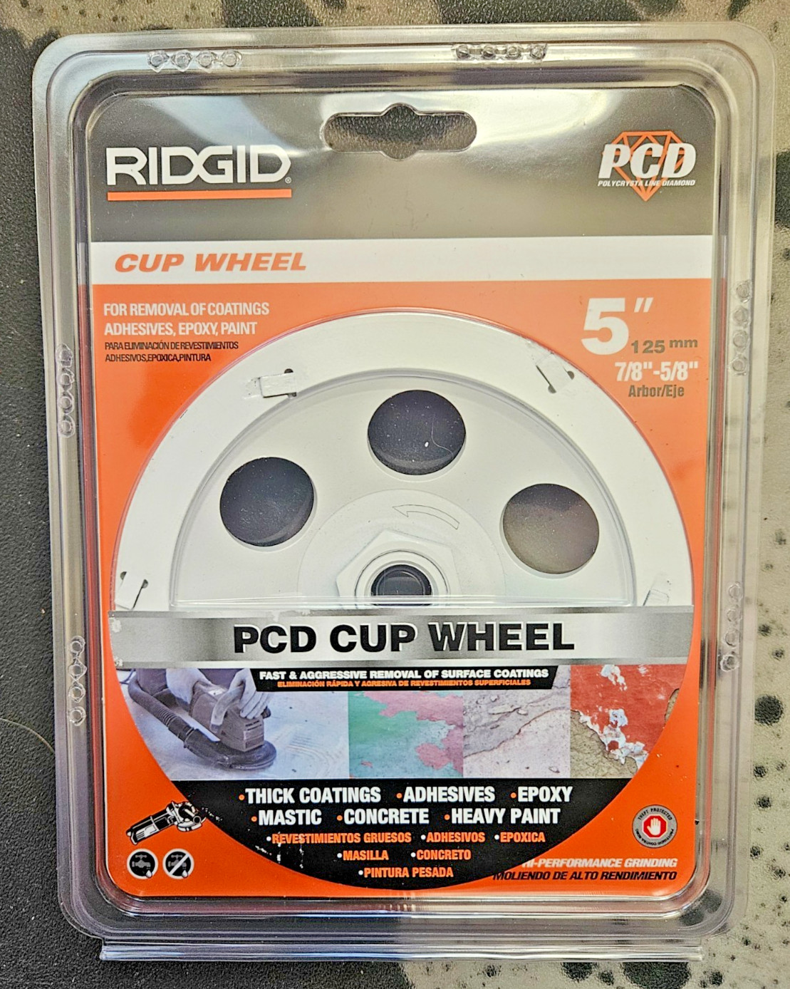 RIDGID 5 in. PCD Cup Wheel