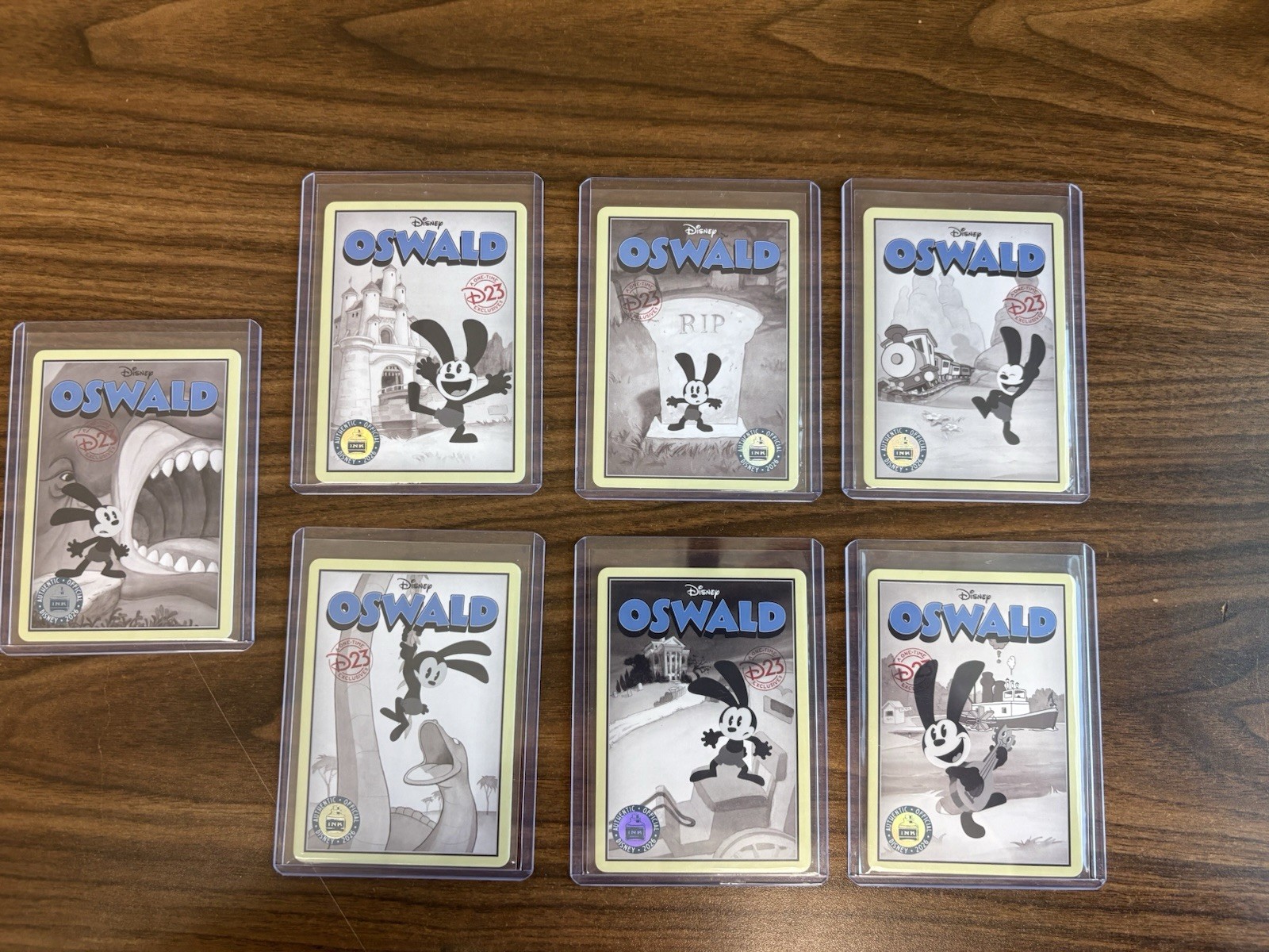 2026 Disney D23 Exclusive: Oswald In Disneyland Trading Cards, 7 Cards
