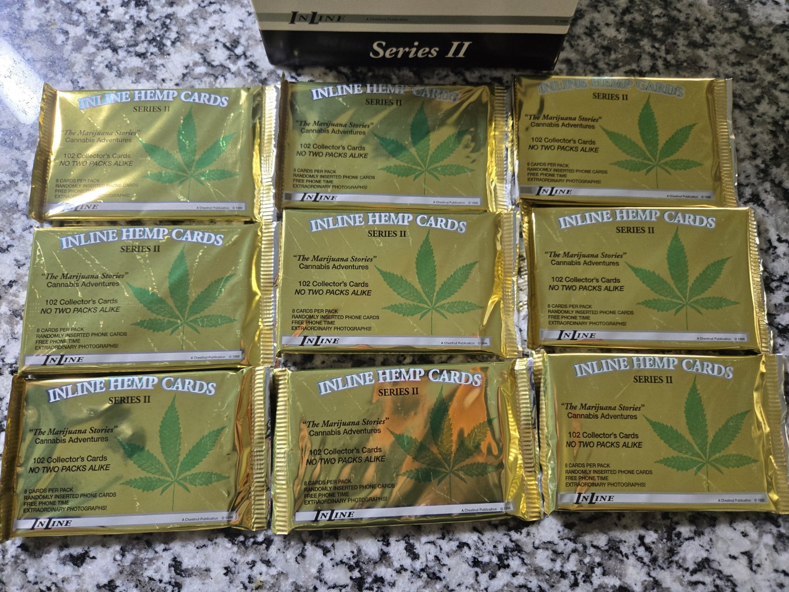 9 Packs RARE Inline Hemp Cards Series ll CANNABIS Factory Sealed 1996 Marijuana 9 Packs RARE Inline Hemp Cards Series ll CANNABIS Factory Sealed 1996 Marijuana