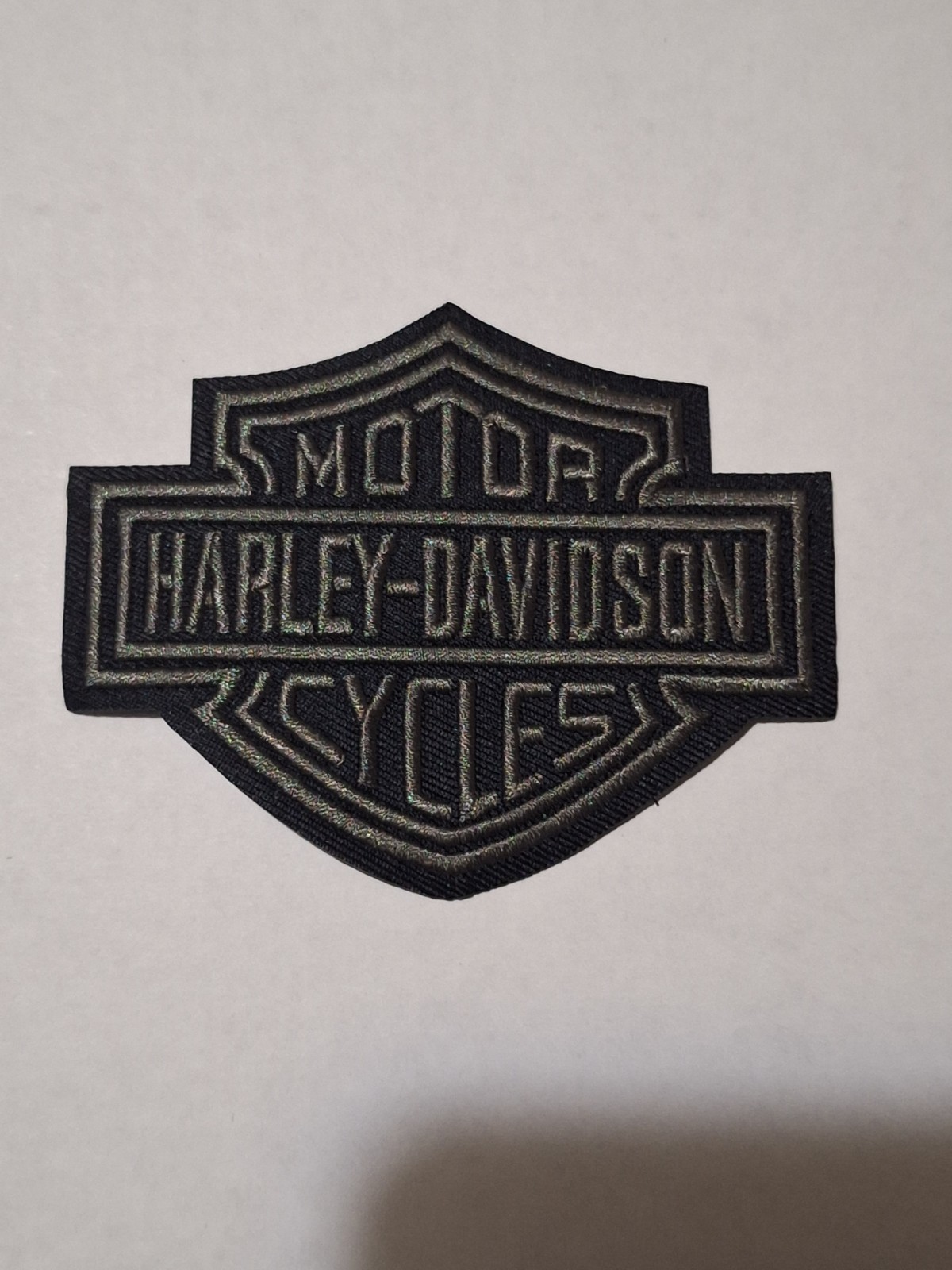 Embroidered Harley-Davidson Shield Iron On Patch