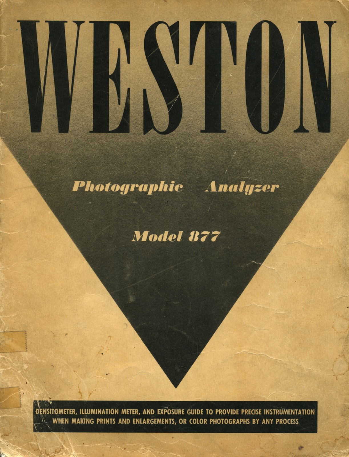 1947 WESTON Model 877 Photographic Analyzer Original Manual
