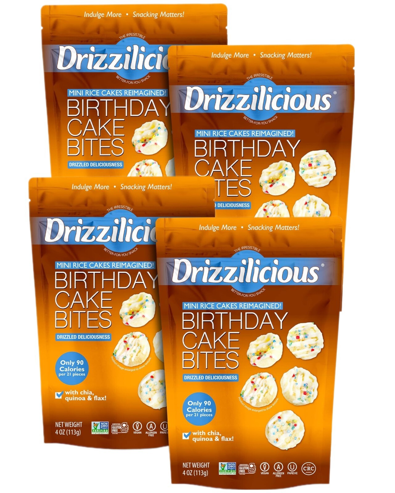 Drizzilicious Mini Rice Cake Healthy Crisps Snack Gluten Free Snacks Bites