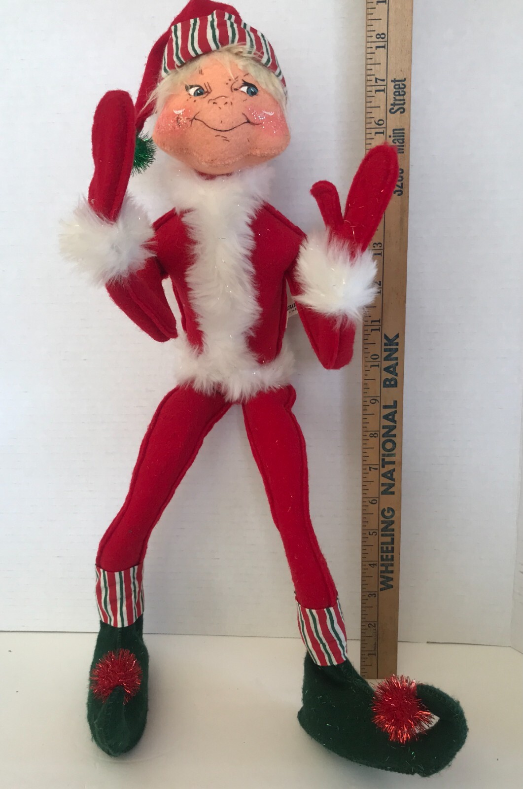 Annalee 2005 Ornery Christmas ELF-HUGE-19+ INCHES-BENDABLE-HTF-EXTREMELY RARE-