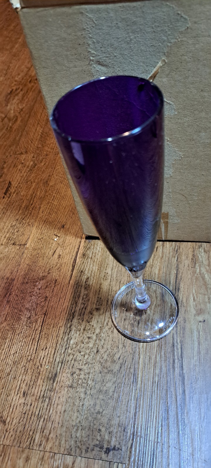 Tupperware Purple Champagne Flute 6 Oz Sheerly Elegant  Preludio 4  Original Box