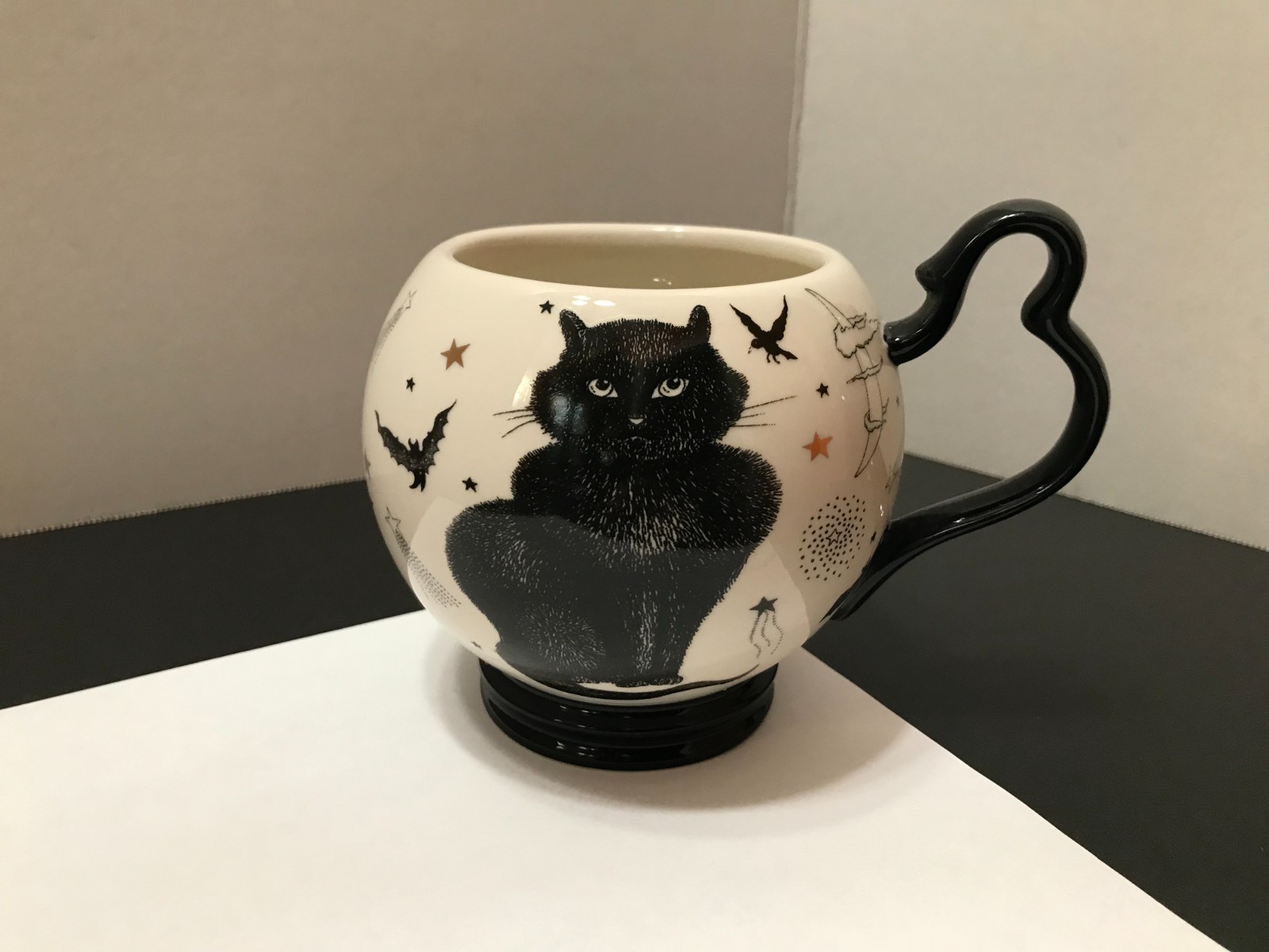 Anthropologie Florence Balducci Black Cat Stoneware Mug 2024 Halloween Exclusive