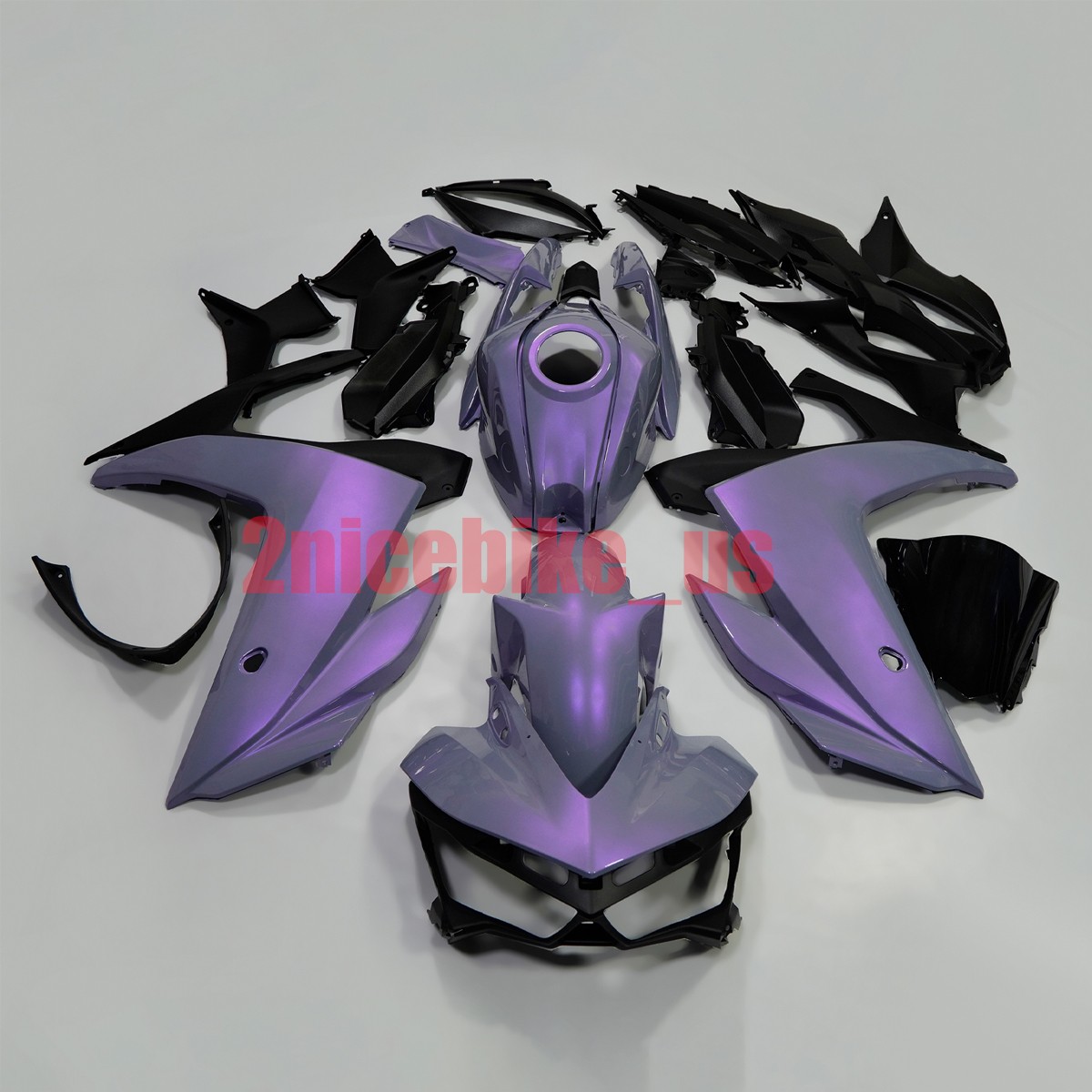 Purple Gray Fairing Kit Set For Yamaha R25 2015-2017 / YZF R3 2014-2018 Fairings