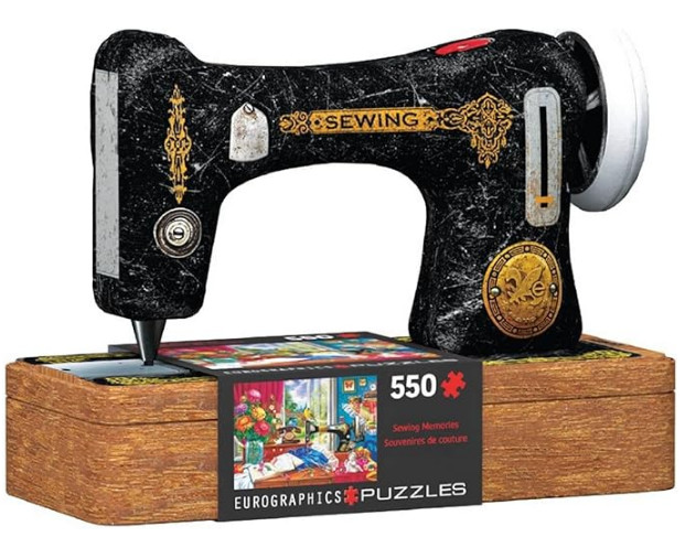 Eurographics Sewing Machine Memories Tin 550-Piece Jigsaw Puzzle NEW IN BOX