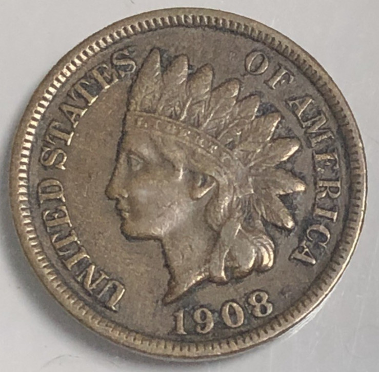 1908 S Indian Head Cent \