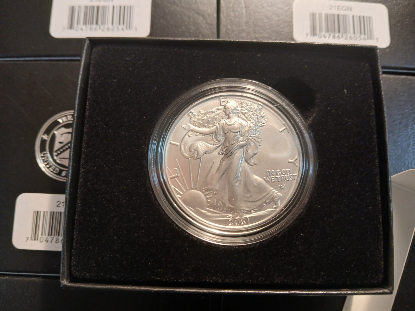 2021 W BURNISHED Silver American Eagle (21EGN) + Box & COA 2021 W BURNISHED Silver American Eagle (21EGN) + Box & COA