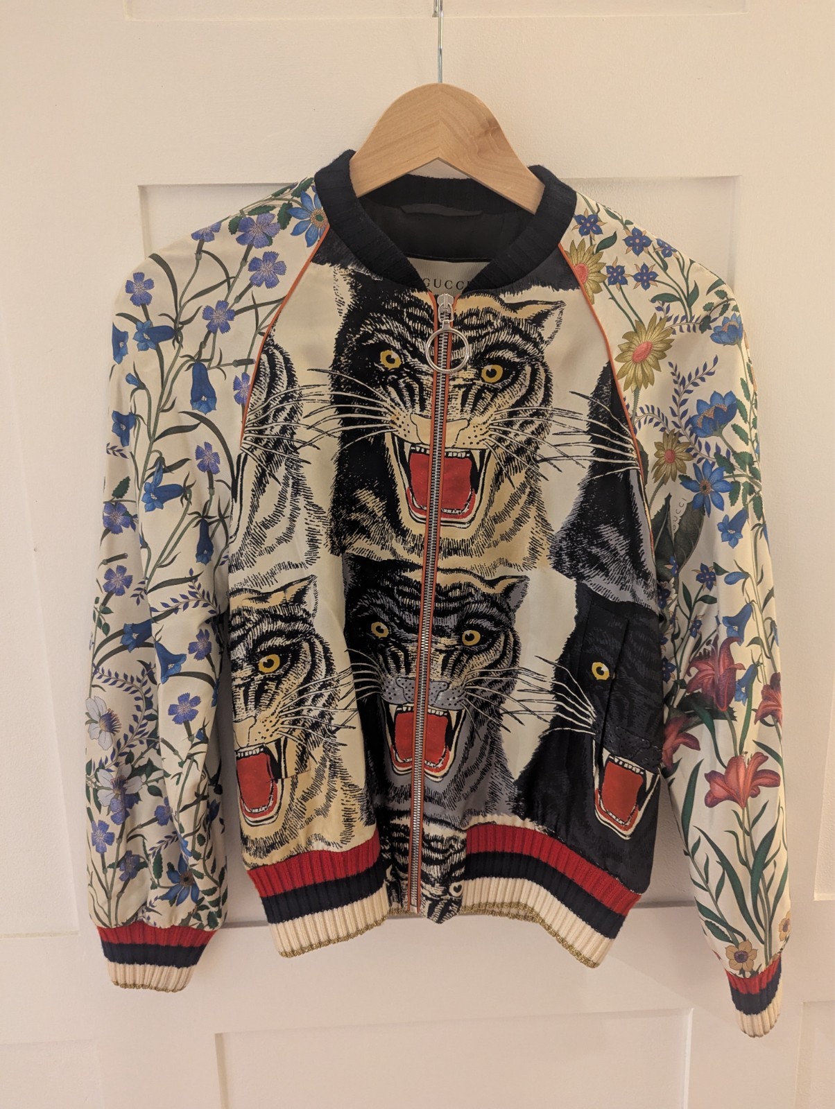 Rare vintage Gucci silk Hollywood bomber from circa 2017