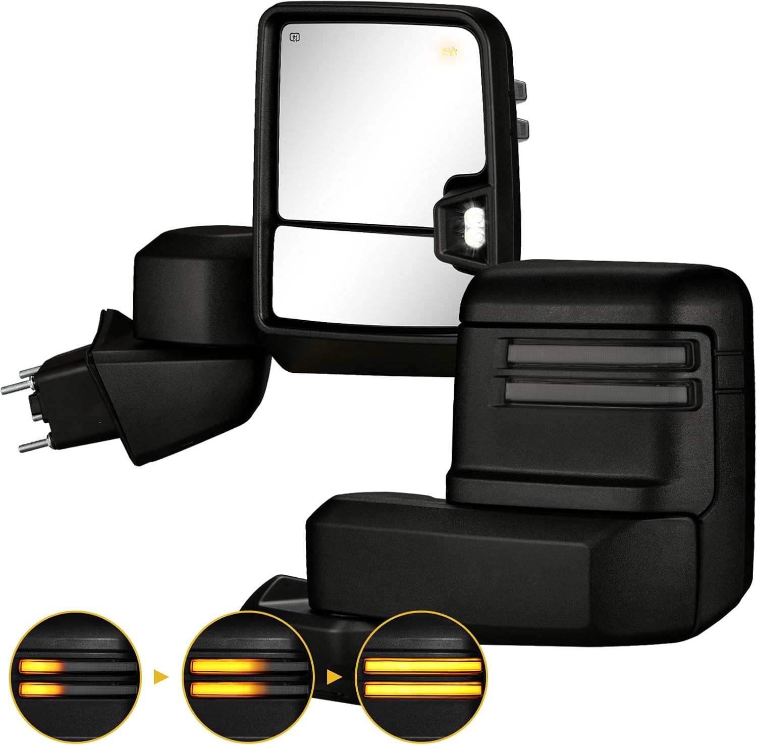 2019-2025 Silverado 1500 Towing Mirrors with Turn Signal–Compatible Replacement