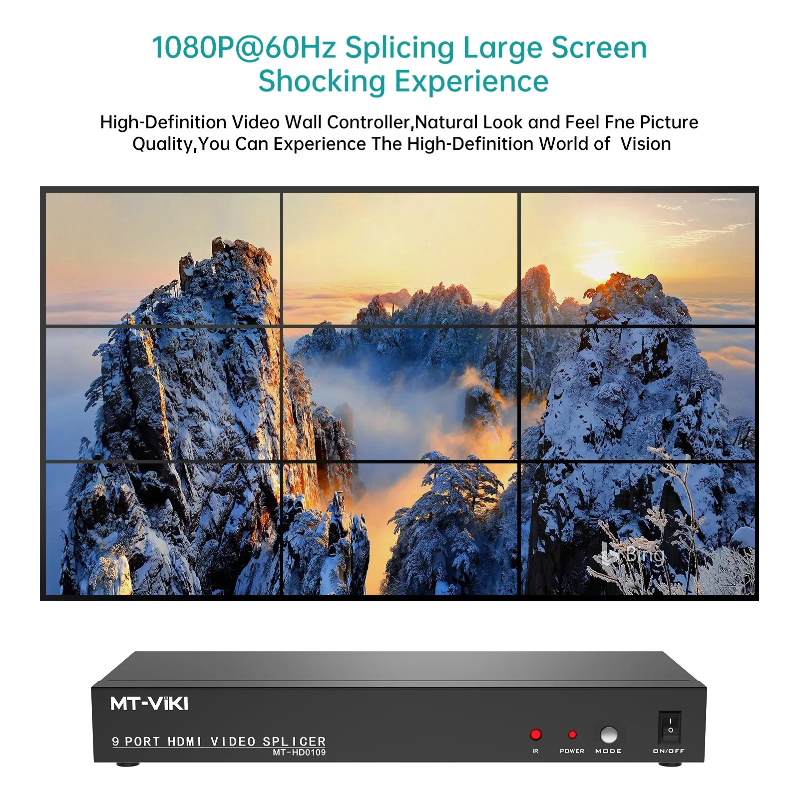 MT-VIKI 9 Port HDMI Video Splicer Video Wall Controller 3x3 9 Channel 1080p MT-VIKI 9 Port HDMI Video Splicer Video Wall Controller 3x3 9 Channel 1080p
