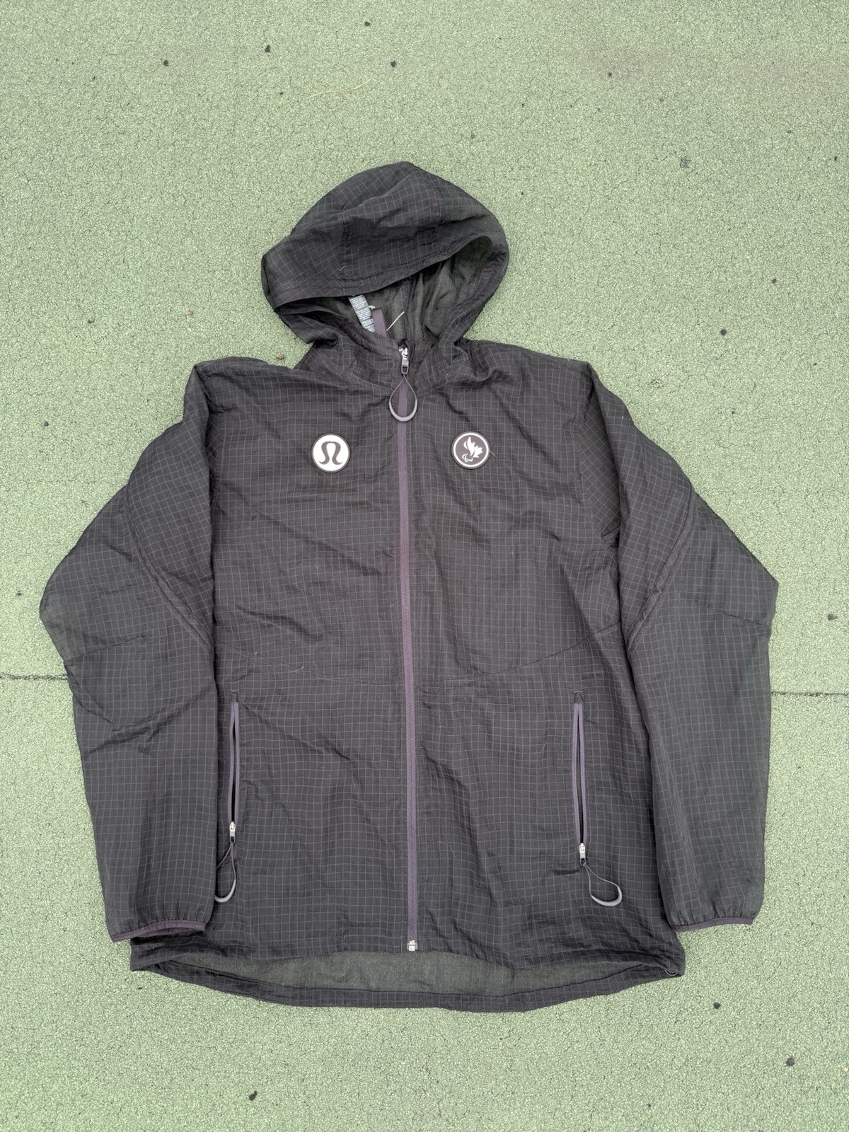 Lululemon Team Canada Translucent Hooded Jacket Black Women\'s L COC