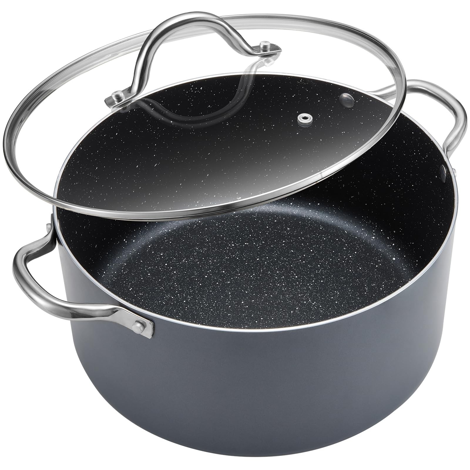 10QT Non-Stick Induction Stock Pot with Lid - Perfect for Large Families