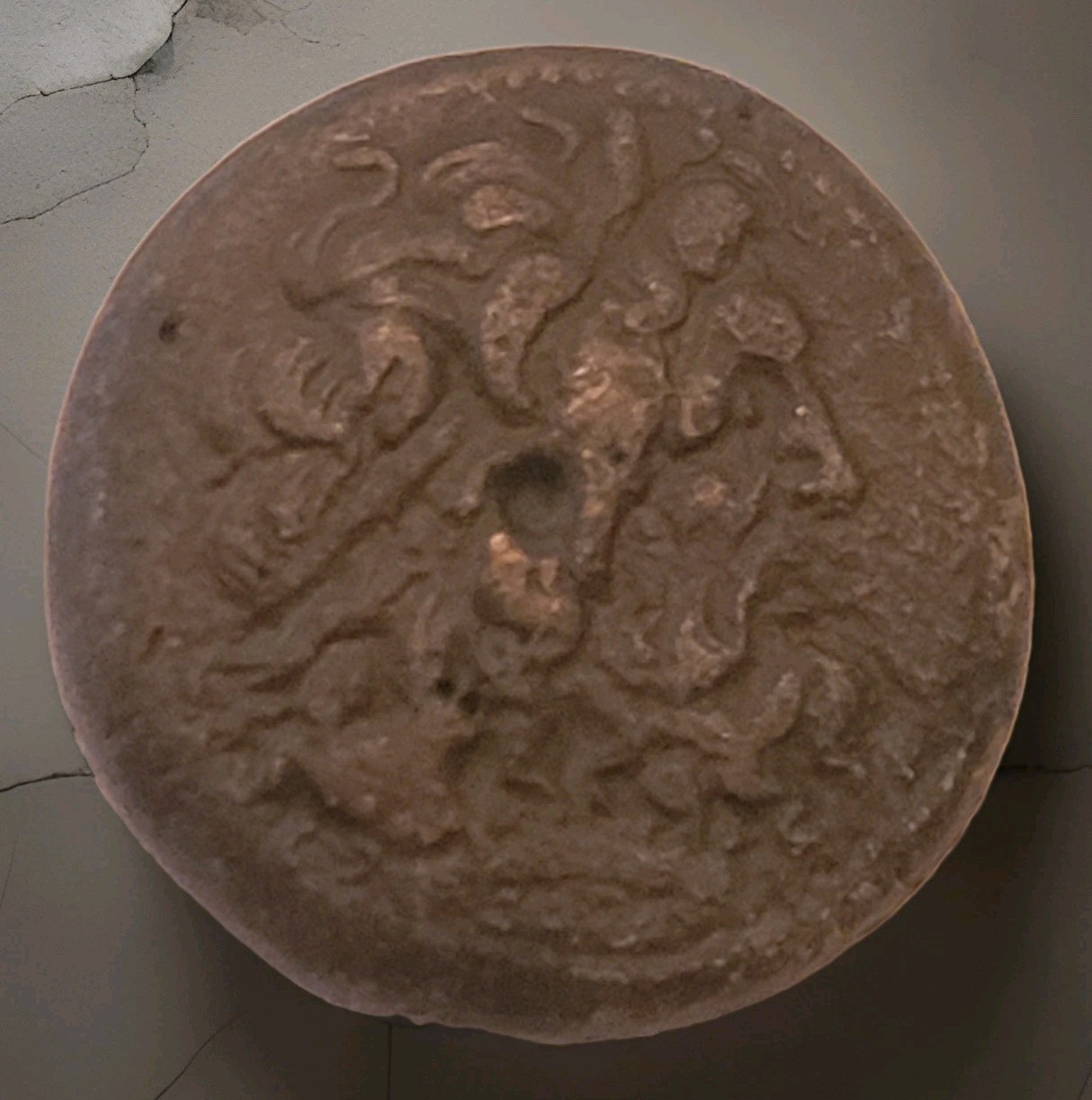 🔥*HUGE*PTOLEMY IV DRACHM-222-204 BC-40mm/61.29g-VF-ALEXANDRIA-EGYPT-ZEUS