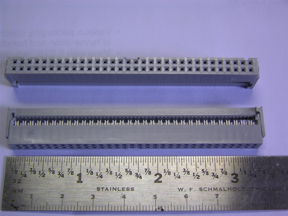 3 Amphenol 842-812-6422-134 Wire-To-Board 64 Contact IDC/IDT Receptacles 2.54mm