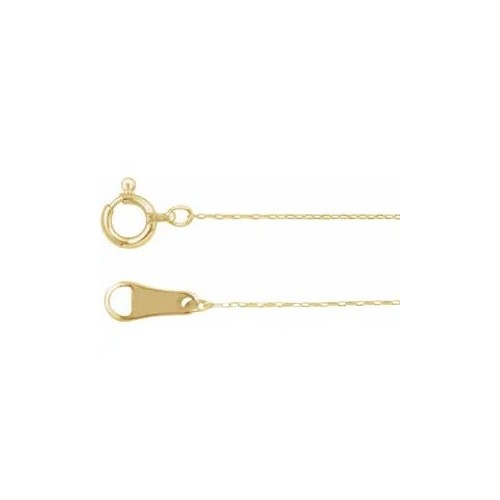 10K Yellow Gold .5 mm Diamond-Cut Cable 18\