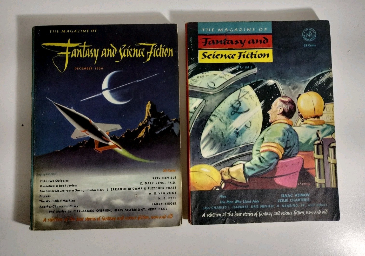 Vintage Fantasy & Science Fiction Digest Lot 1950 1953 Early Philip K Dick Blish