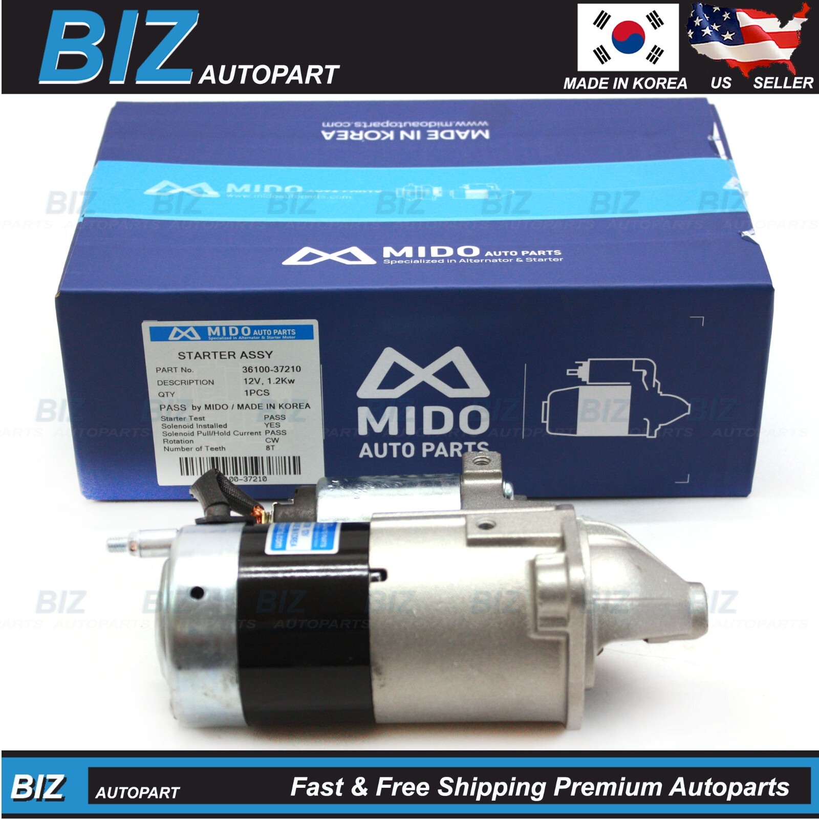 OEM Starter for 1999-2009 Hyundai 2001-2010 Kia V6 Various Models 36100-37210
