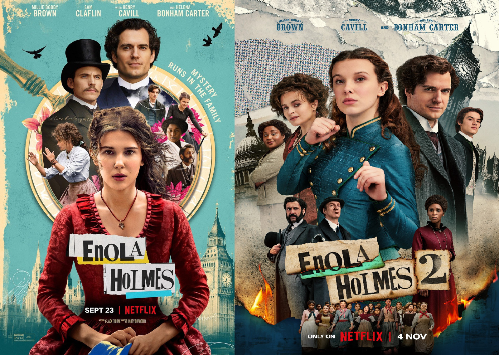 enola holmes 1 & 2 collection ( DVD ) 2023 Region free