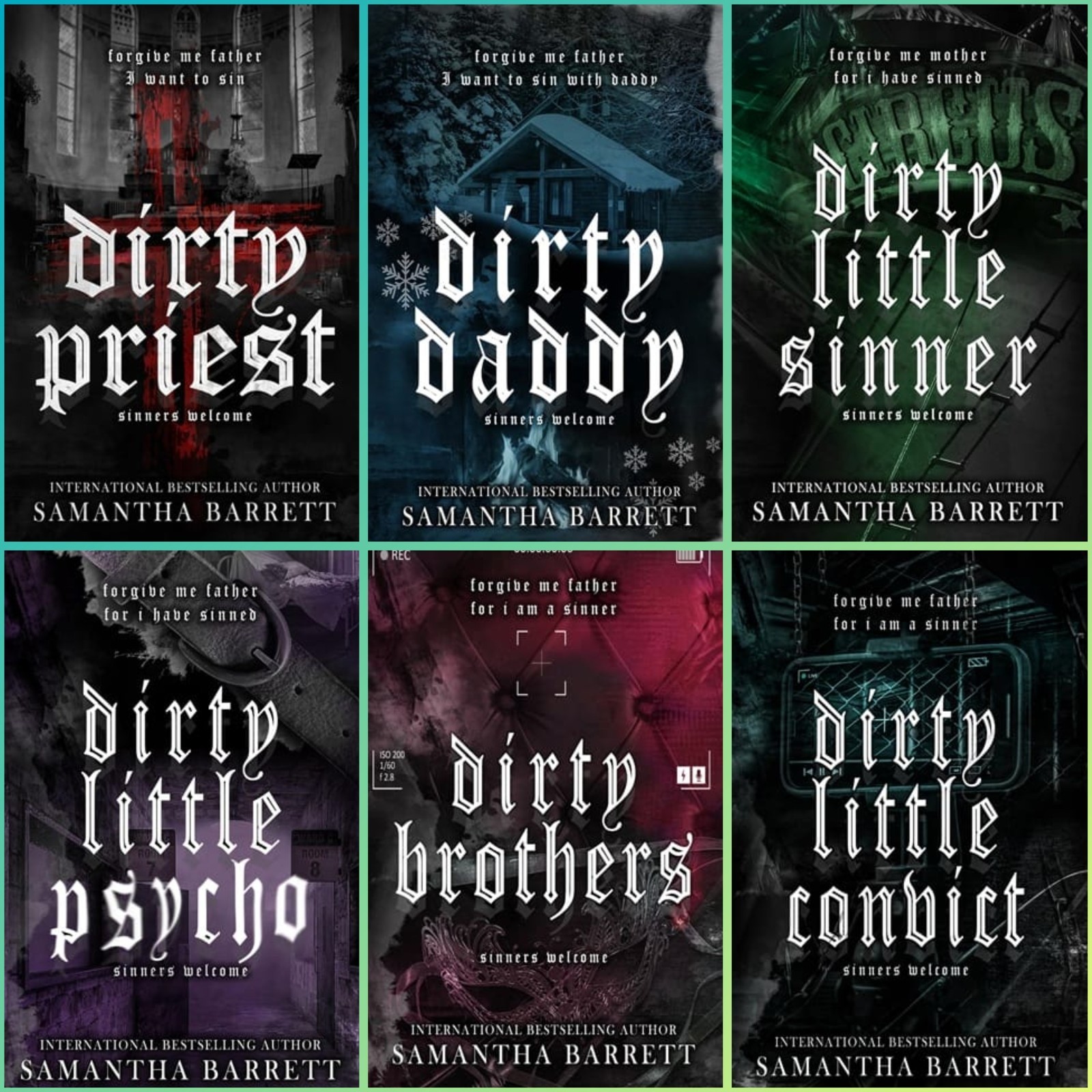 Sinners Welcome Series by Samantha Barrett(Dirty Little Books Set 1-6) Paperback
