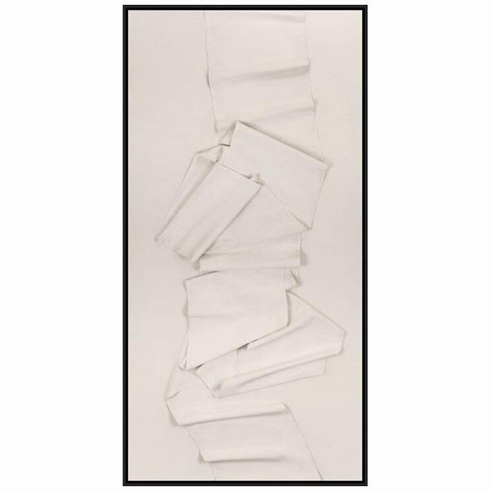 Palms of Perception I, Abstract 3D Framed Canvas Painting 30 x 60 in  