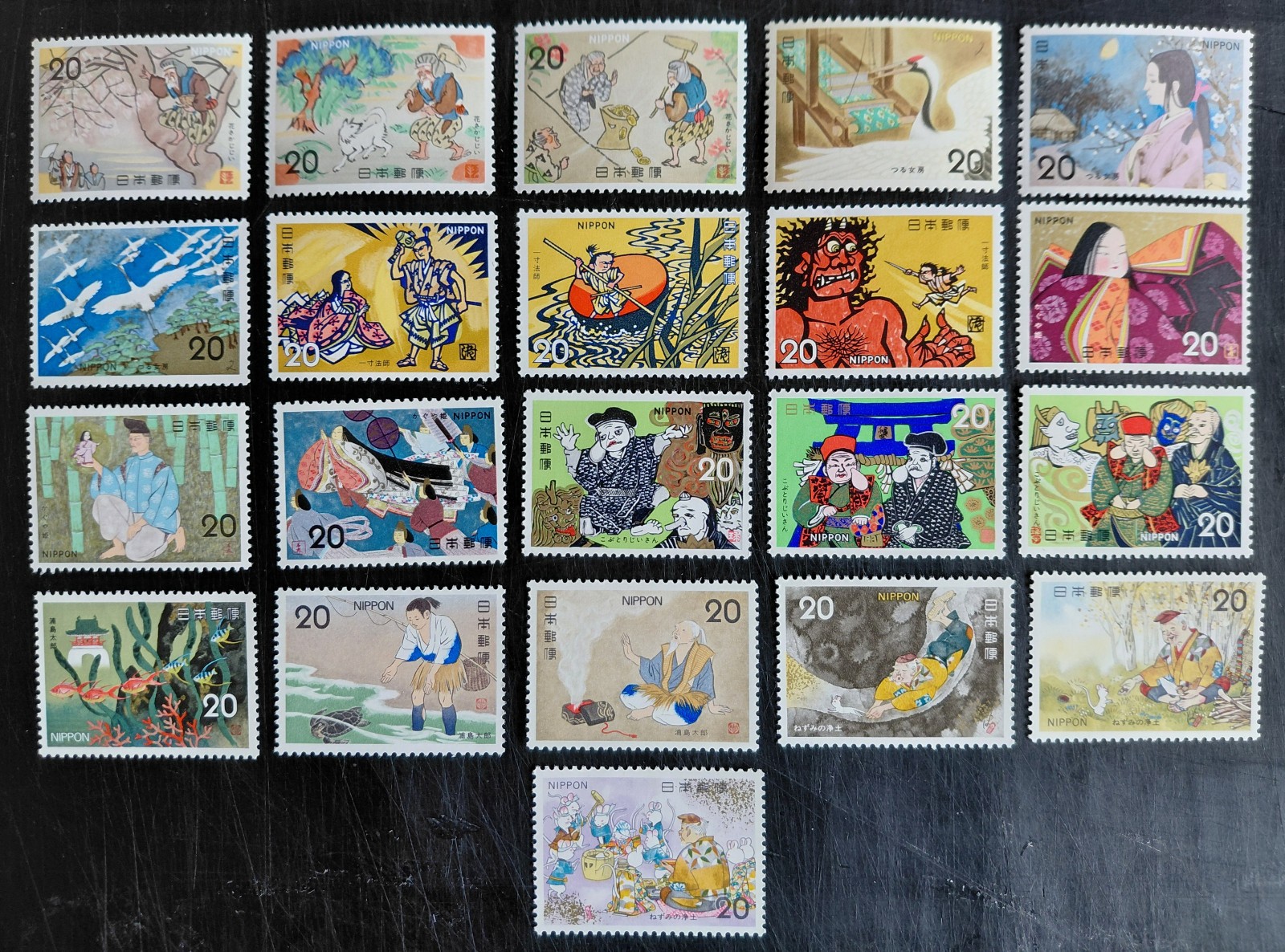 JAPAN 1973/75  TRADITIONAL FOLK TALES OF JAPAN complete series - mint MNH**