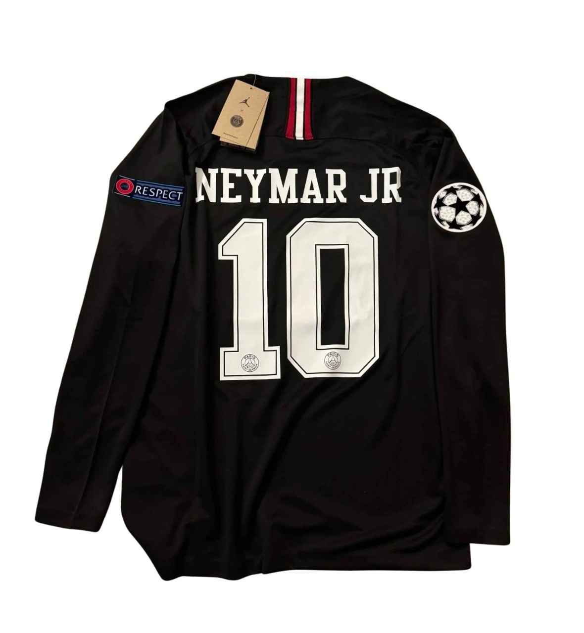 Neymar JR 10 PSG Black Jersey 2018-2019 Champions League Long Sleeve