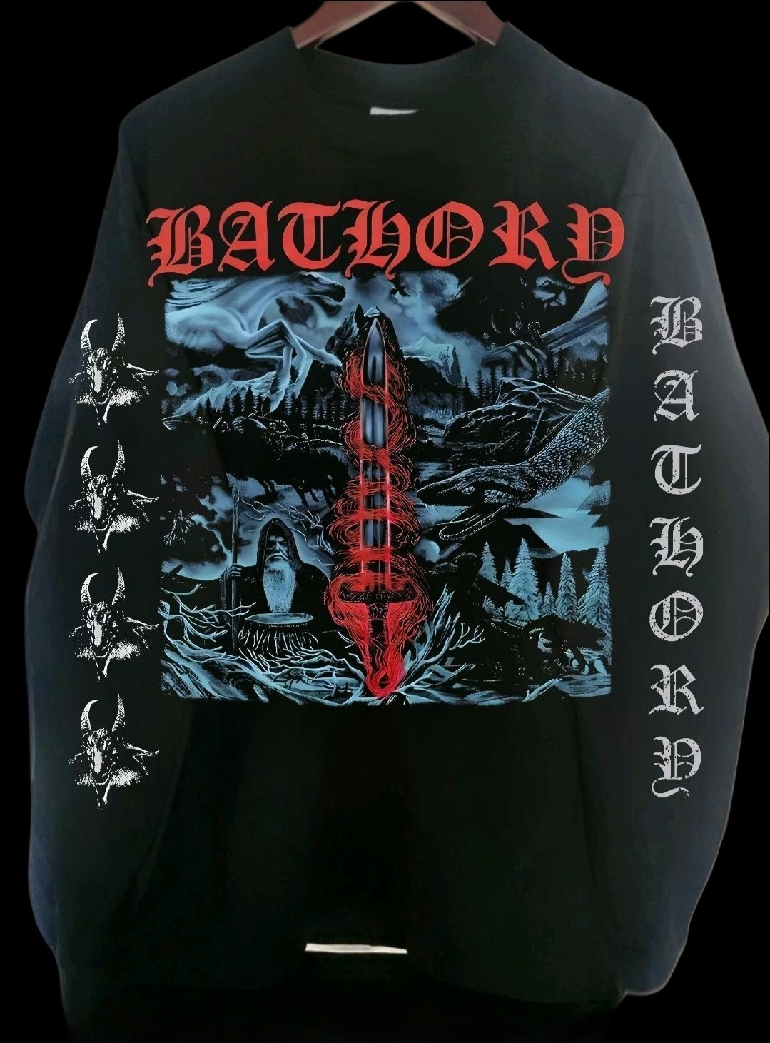 Vintage Bathory Blood On Ice Long Sleeve Reprint on Shaka Wear Small to 5XL Vintage Bathory Blood On Ice Long Sleeve Reprint on Shaka Wear Small to 5XL
