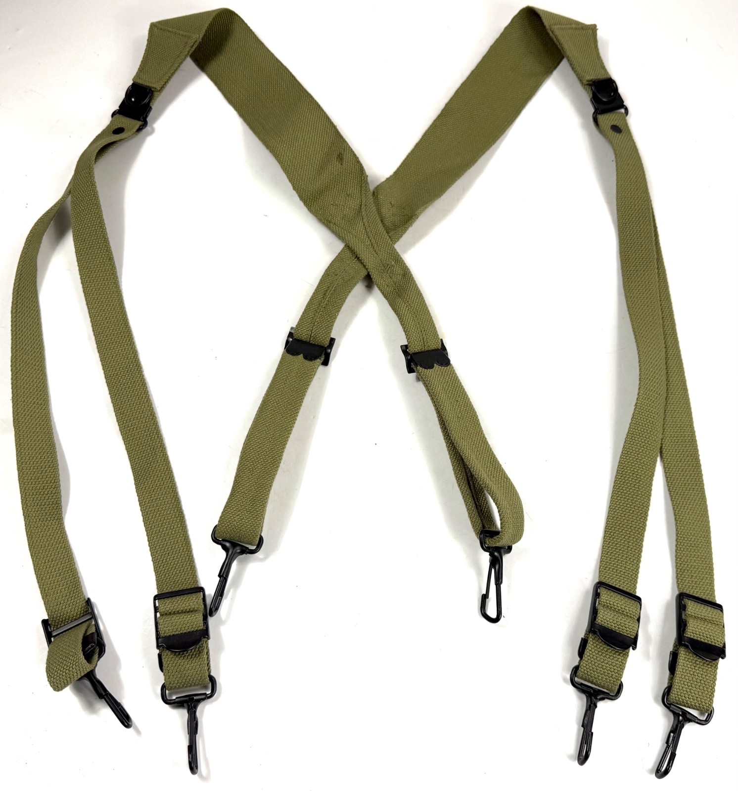 WWII US ARMY AIRBORNE M1936 M36 COMBAT FIELD EQUIPMENT BELT SUSPENDERS-OD#3 WWII US ARMY AIRBORNE M1936 M36 COMBAT FIELD EQUIPMENT BELT SUSPENDERS-OD#3