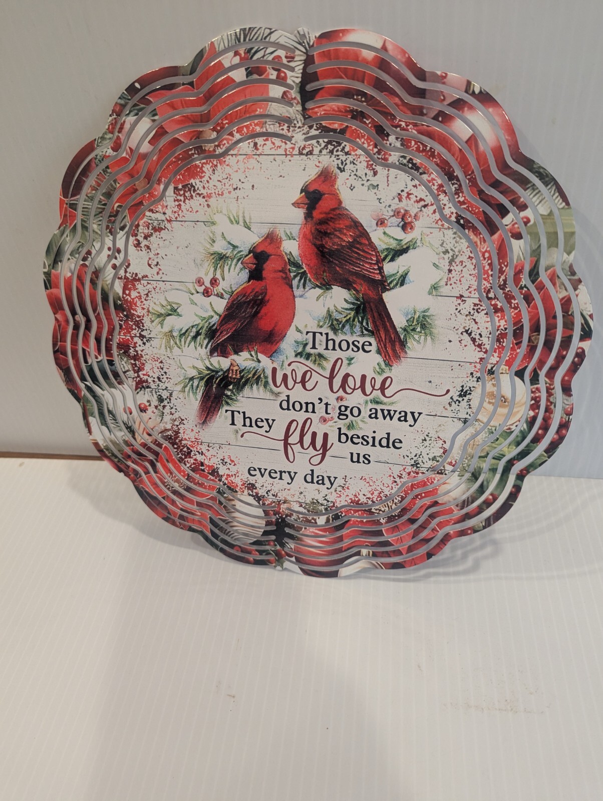 Red Cardinal Wind Spinner - Garden Art for Any Season
