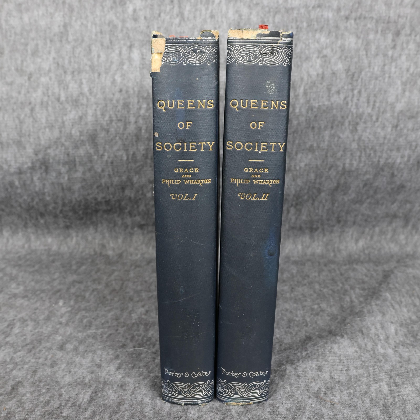 Vintage Queens Of Society Grace & Philip Wharton 2 Vol Blue HC Illustrated USA