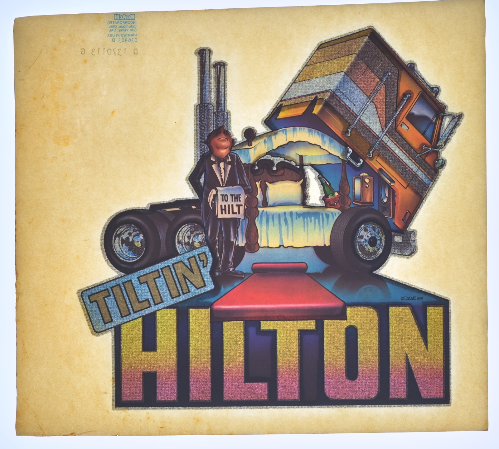 Original VINTAGE 1970s Heat Transfer | Tilton Hilton